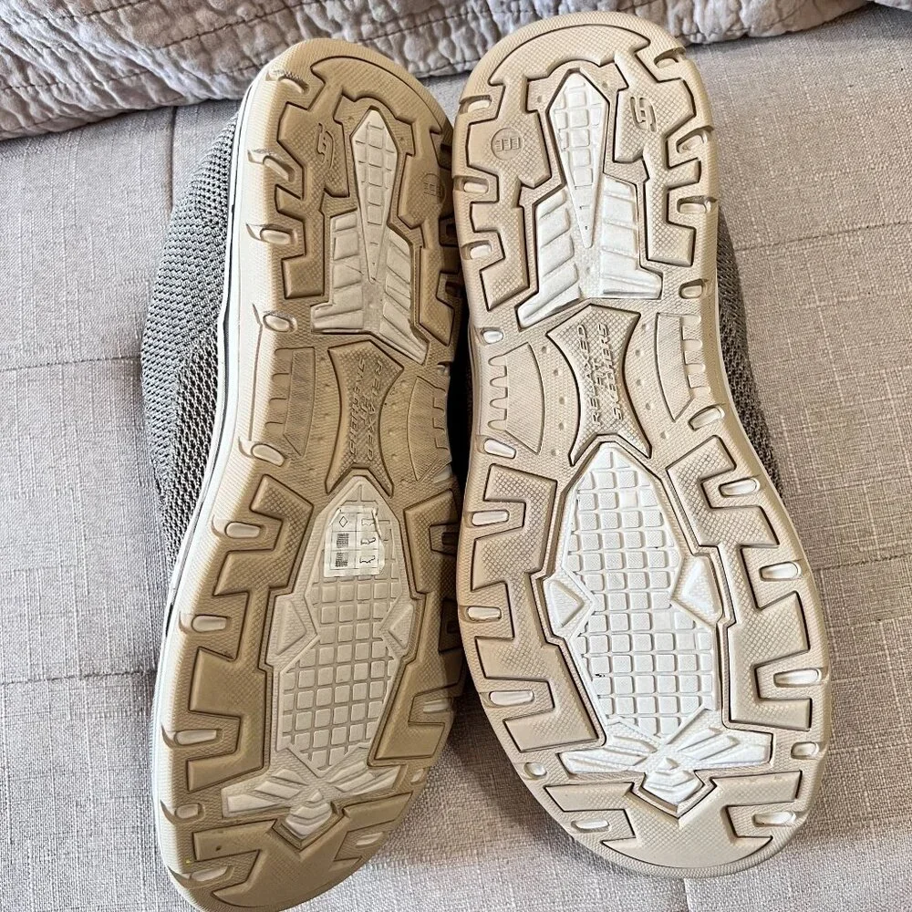Skechers Mens expected Gomel Beige Round toe Slip on size 12